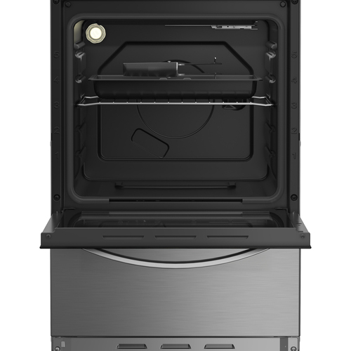Indesit I5G3PMX 50cm Wide Single Oven Dual Fuel Cooker - Stainless Steel - image 6