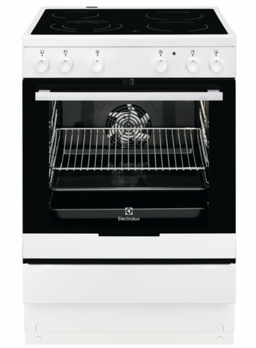 Electrolux EKC6054SOW Freestanding cooker Electric Ceramic hob Black, White