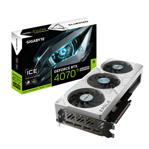 GV-N407TSEAGLEOC ICE-16GD TARJETA DE VIDEO GIGABYTE GEFORCE RTX 4070TI SUPER EAGLE OC ICE 16G GDDR6X GV N407TSEAGLEOC ICE 16GD