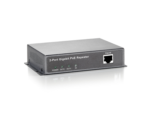 LevelOne Gigabit PoE Repeater, Cascadable, 2 PoE Outputs – image 1