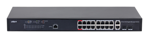 Dahua Technology PFS4218-16GT-130 network switch Managed L2+ Gigabit Ethernet (10/100/1000) Power over Ethernet (PoE)