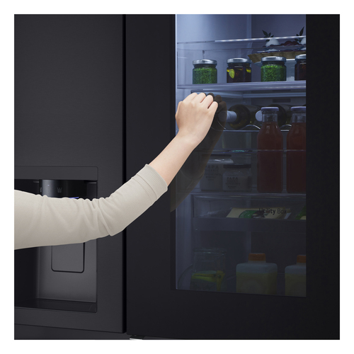 LG InstaView GSXE91EVAD American-Style Smart Fridge Freezer - Black Steel, Black - image 5