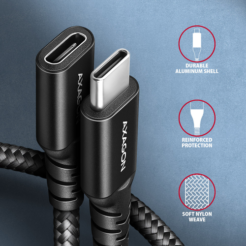 AXAGON BUCM32-CF10AB - USB-Verlngerungskabel - 24-pol USB-C auf 24-pol USB-C – Foto 4 von 8
