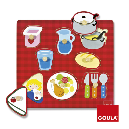 Goula 53033 паззл Пазл с фигурками 8 шт Еда и напитки