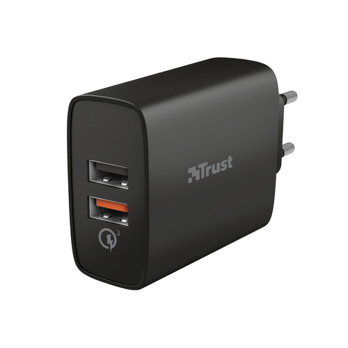 Trust 23559 зарядное устройство для мобильных устройств Ноутбук, Смартфон, Планшет Черный Кабель переменного тока Быстрая зарядка Для помещений