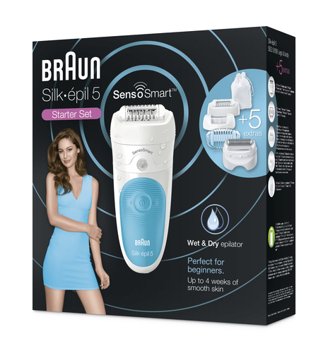 Braun Silk-épil 5 81646962 epilator 28 tweezers Blue, White – image 2