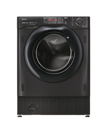 Haier HWDQ90B416FWBB стирально-сушильная машина Встроенный Фронтальная загрузка Черный