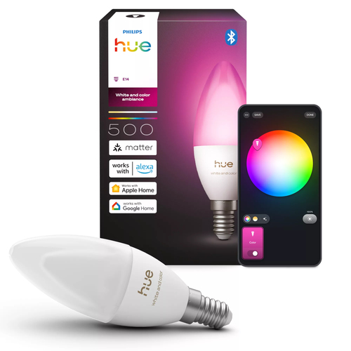Philips Hue Kerzenlampe White & Color E14 Einzelne Lampe – Foto 4 von 4