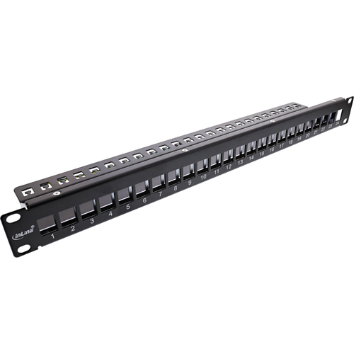 Product image: InLine Blank Patch Panel 19" 24 Port 1U black