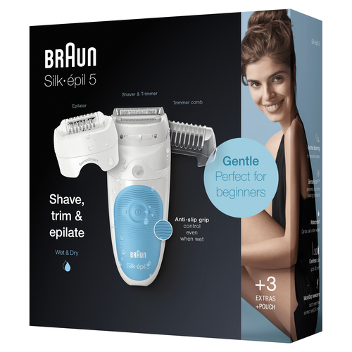 Braun Silk-épil 5 81770429 epilator 28 tweezers Blue, White – image 4
