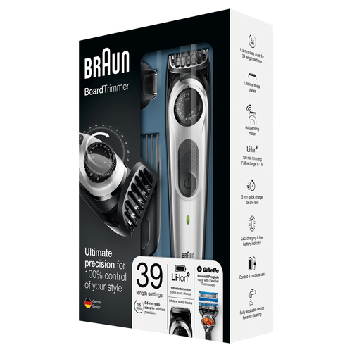 Braun BeardTrimmer BT5065, Beard Trimmer & Hair Clipper, Mini Foil Shaver Attachment – image 5