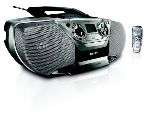 Philips AZ1316/00C garso kolonėlių komplektas namams 2,4 W Juoda, Sidabras