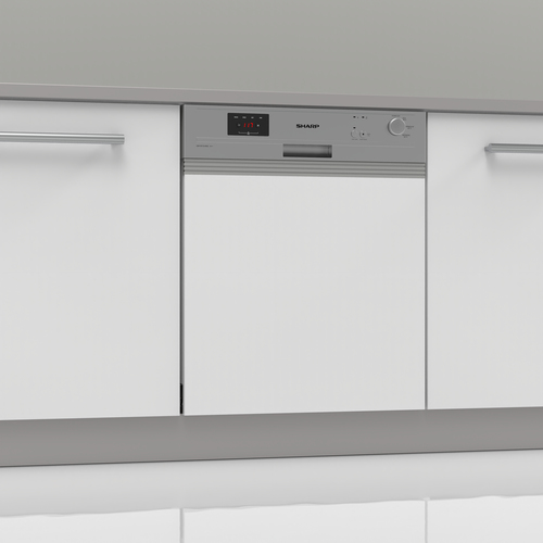 Sharp QW-GX13F47EW-DE dishwasher Semi built-in 13 place settings – image 2