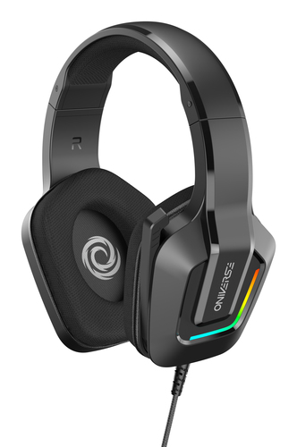 Oniverse ONIHS3-MULTI-BLK headphones/headset Wired Head-band Gaming USB Type-A Black