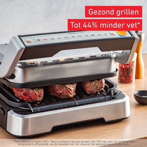 Tefal OptiGrill 2-in-1 intelligente contactgrill en barbecue | 9 automatische programma's | gaarheidsniveau-indicator | opent 180° tot volledige barbecue | 4 temperatuurstanden | vaatwasmachinebestendige platen | 2100 W | GC772D – Foto 6 van 10