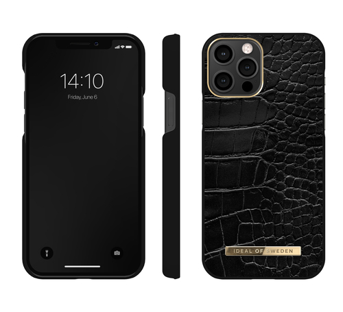 iDeal of Sweden Atelier Case iPhone 12 / 12 Pro Neo Noir Croco – image 2