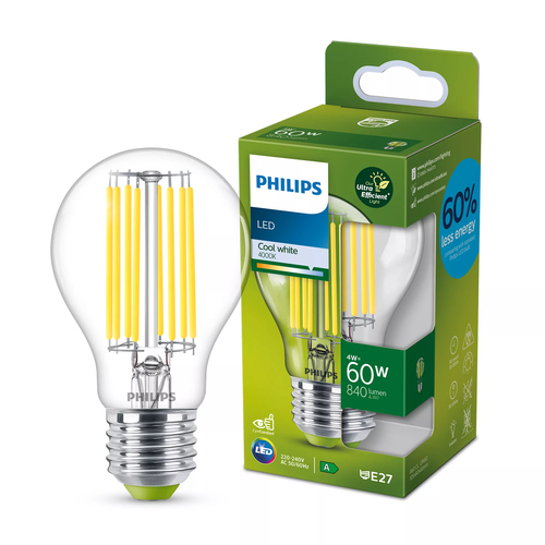 Philips 8719514343801 LED лампа Холодный белый 4000 K 4 W E27 A
