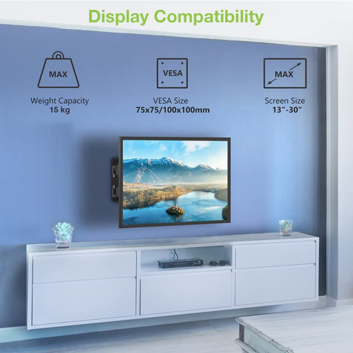 Techly ICA-LCD 923B 30  Zwart flat panel muur steun, afbeelding 10