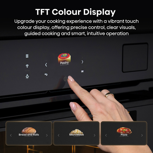 Hisense Hi8 BlackLine BAS6AH8BUKWF Wifi Connected Built In Electric Single Oven - Jet Black - A+ Rated, Black - image 4