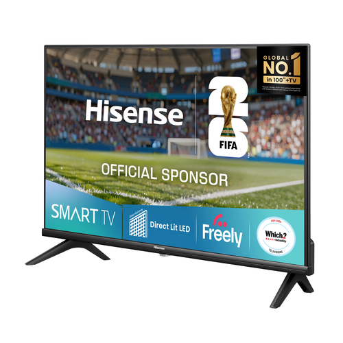32" Hisense A4Q LED HD Ready Hdr Smart TV with Freely - 32A4QTUK, Black - image 4