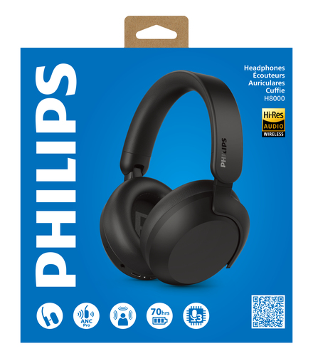 Philips TAH8000E Headset Wired & Wireless Head-band Calls/Music USB Type-C Bluetooth Black – image 7