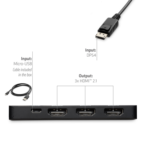 CLUB3D DisplayPort™ to Triple HDMI™ 8K60Hz Hub – image 9