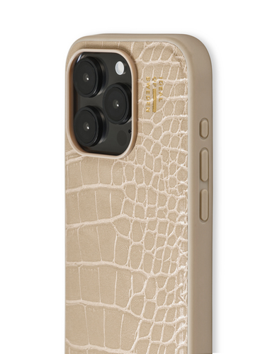 iDeal of Sweden Vegan Leather Case MagSafe iPhone 15 Pro Warm Beige Croco – image 2