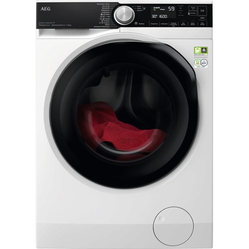 AEG Serie 8000 LR8WEP1609 стиральная машина Фронтальная загрузка 10 kg 1600 RPM Черный, Белый