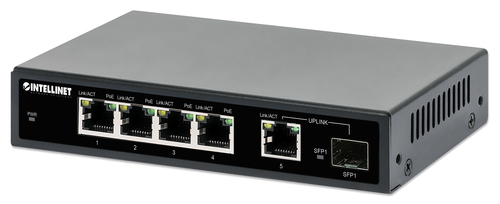 5-PORT GIGABIT ETHERNET POE+ SWITCH WITH SFP PORT