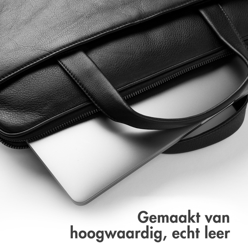 Accezz Leather Laptoptas 16 inch - Zwart, afbeelding 2