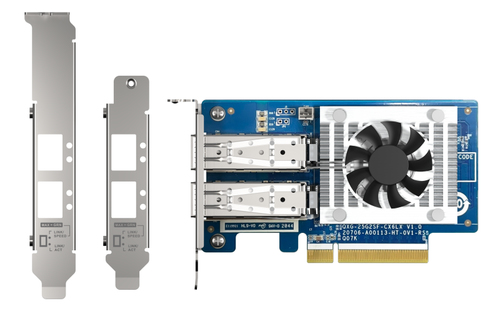 TARJETA DE RED QNAP QXG-25G2SF-CX6 DUAL-PORT SFP28 25GBE NETWORK EXPANSION CARD LOW-PROFILE FORM FACTOR PCIE GEN4 X8 - QXG-25G2SF-CX6