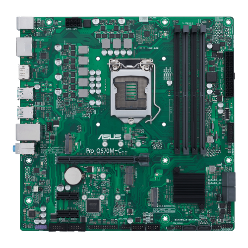 ASUS PRO Q570M-C/CSM S1200/2xDP-HDMI/2xM.2/24-7/vPro/µATX Business Series, 24/7 Ready. Available up to Q1-23