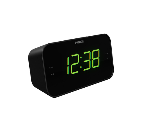 Philips TAR3306 Wake-Up Alarm Clock FM Radio in Black Black - image 3