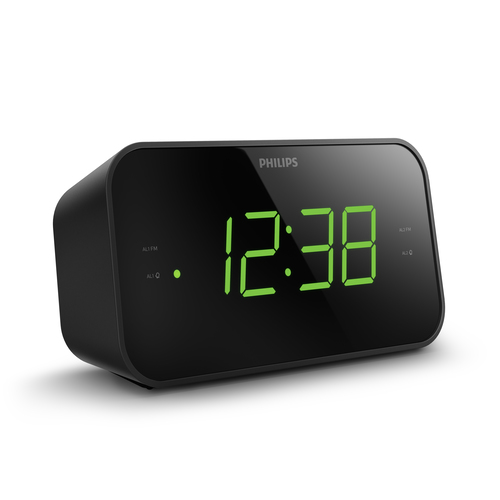 Philips TAR3306 Wake-Up Alarm Clock FM Radio in Black Black - image 1