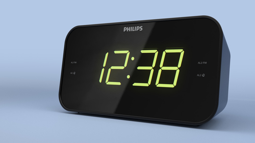 Philips TAR3306 Wake-Up Alarm Clock FM Radio in Black Black - image 7