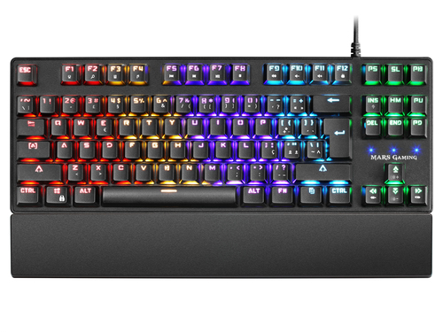 Mars Gaming MKXTKLRPT Ultra-compact Mechanical Keyboard TKL RGB Wrist rest Switch OUTEMU SQ Red Portuguese Language – image 1