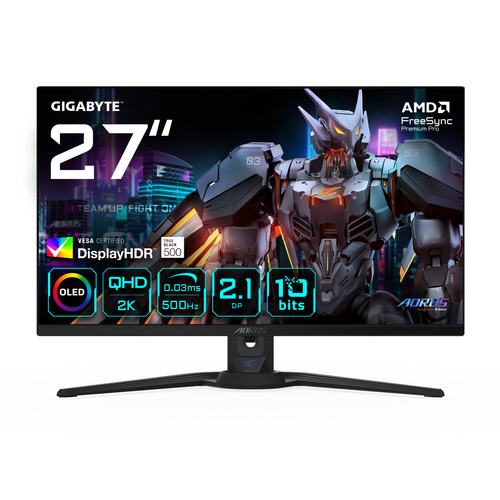 Gigabyte Aorus FO27Q5P 27 OLED Qhd 500Hz 0.03ms Gaming Monitor - image 1