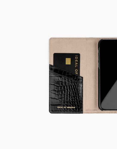 iDeal of Sweden Cora Phone Wallet iPhone 12 PRO MAX Jet Black Croc – image 1