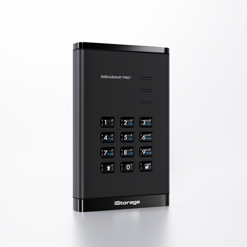 ISTORAGE DISKASHUR PRO3 FIPS 140-3 LEVEL 3 (PENDING) SECURE PIN PROTECTED HDD-5T