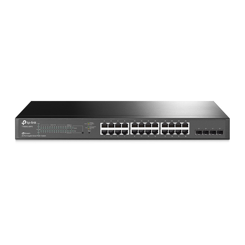 TP-Link T1600G-28PS сетевой коммутатор L2/L3/L4 Gigabit Ethernet (10/100/1000) Питание по Ethernet (PoE) Черный