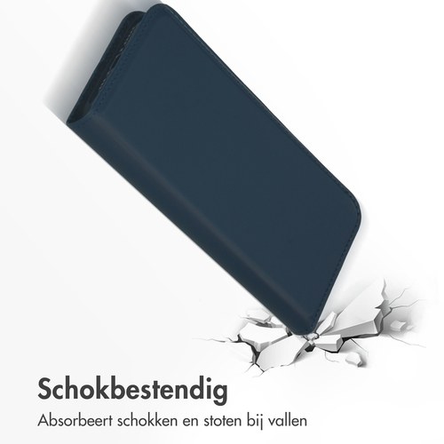 Accezz Premium Leather Slim Bookcase iPhone 15 Pro - Donkerblauw, afbeelding 4