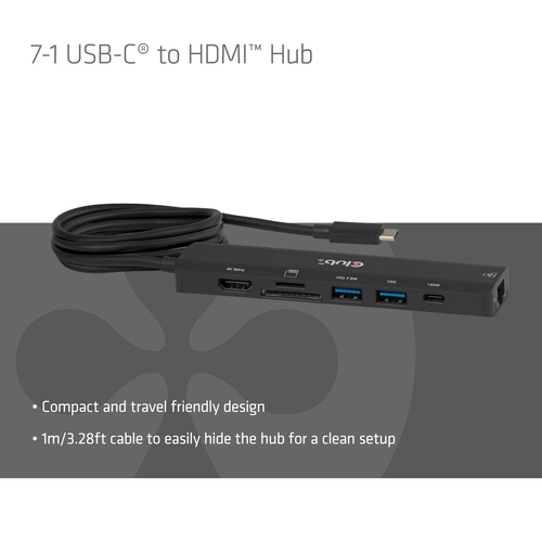 Club 3D CSV-2555 7-1 USB-C naar HDMI Hub, afbeelding 2