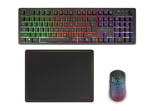 Mars Gaming MCPWXUS keyboard Mouse included RF Wireless + USB QWERTY US International Black – image 1