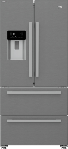 Beko GNE360520DX Freestanding American Style Fridge Freeze with HarvestFresh™