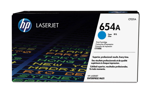 HP 654A – Toner ciano originale