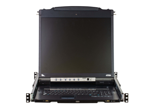 ATEN 8-Port 19" LCD KVM Switch (USB - PS/2 VGA) with USB Peripheral port (Dual Rail) – image 3