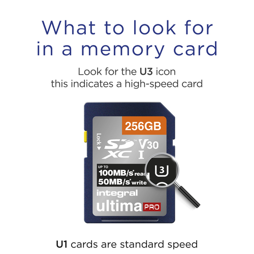 Integral 256GB SDXC UHS-1 U3 CL10 V30 UP TO 100MBS READ 50MBS WRITE – image 3