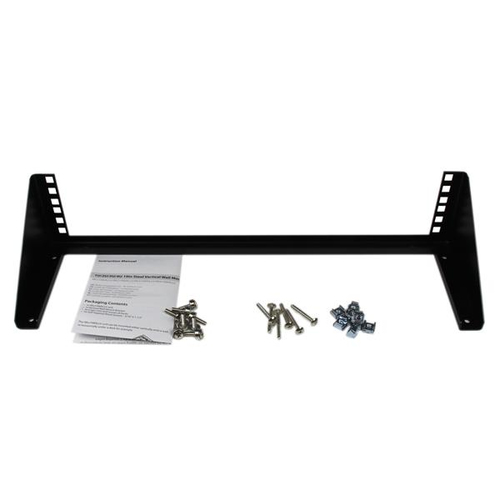 StarTech.com 2U Vertical Wall Mount Patch Panel Bracket - Steel Rack Mount Bracket w/Hardware for 19 Network, Server and Data Equipment (RK219WALLV) Monteringsbøjle Sort – billede 8