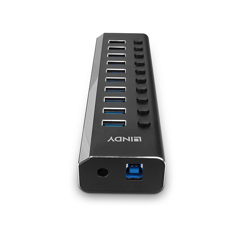 LINDY 10 Port USB 3.0 Hub met Ein-/Ausschaltern, afbeelding 3