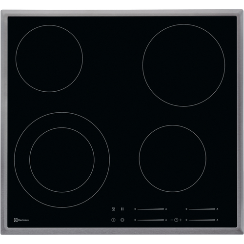 Electrolux GK56TSCN Aluminium, Black Built-in Ceramic hob 4 zone(s)
